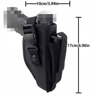 Kabura na pistolet asg uniwersalna z ładownicą na magazynek iwb owb czarna - miniatura 3