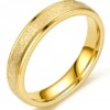 Złoty pierścionek obrączka ślubna stal 316l r.28 - miniatura 1
