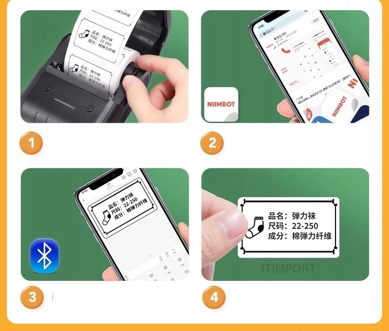Niimbot b203 drukarka termiczna naklejki bluetooth - zdjęcie 8