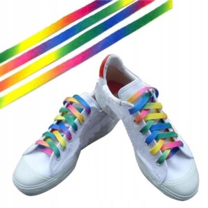 Sznurówki do butów tęczowe para tęcza lgbt kolorowe 100cm
