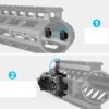 Celownik laser zielony i latarka 2w1 picatinny mlok ar15 asg 1000lm 16850 - miniatura 6