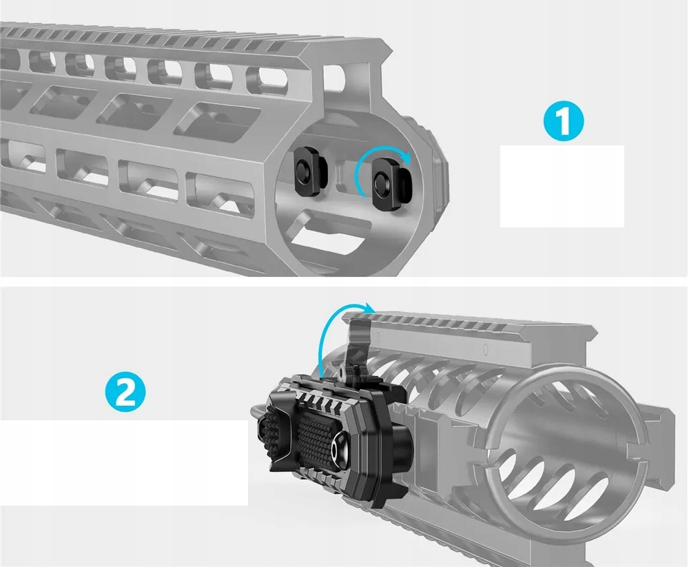Celownik laser zielony i latarka 2w1 picatinny mlok ar15 asg 1000lm 16850 - obrazek 6
