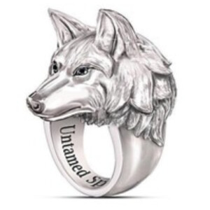 Pierścień nordycki wikinga wilk freki geri 153 - miniatura 2