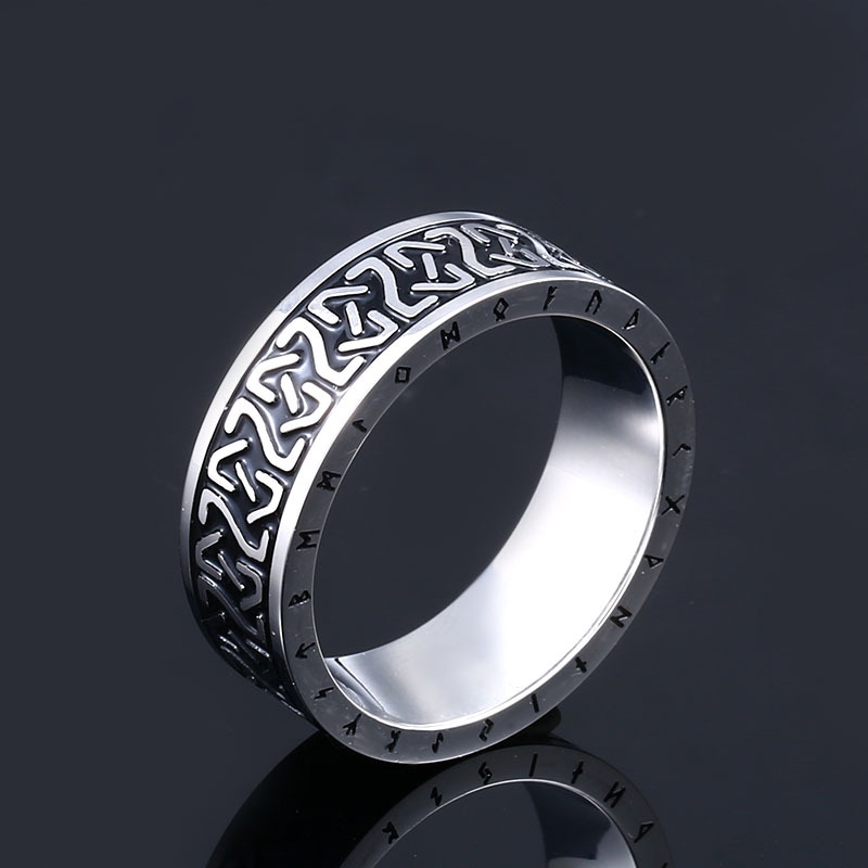 Pierścień sygnet wikingów nordycki amulet runa 467 - obrazek 4