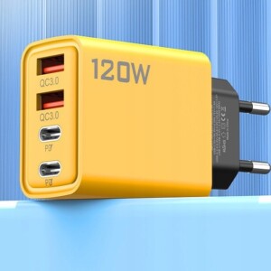 Ładowarka sieciowa kostka 2xusb 3.0 2xusb-c typ-c 120w telefonu tabletu qc - miniatura 3