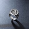 Pierścień sygnet masonów srebrny stalowy 503 - miniatura 5