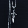 Naszyjnik srebrny łańcuszek krzyż miecz 318 - miniatura 10