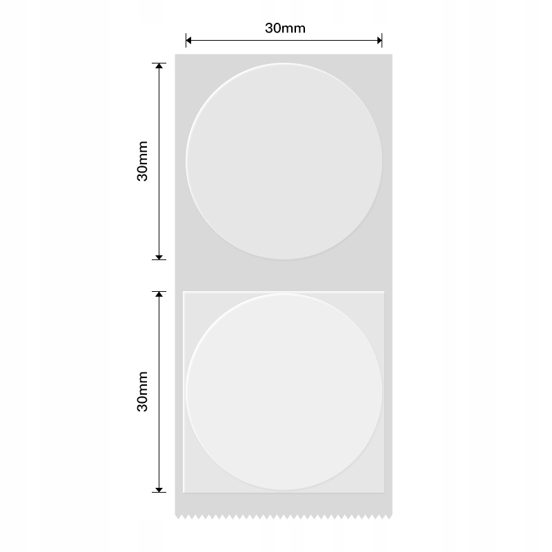Niimbot etykiety naklejki 31mm okrągłe transparent 210szt do b21/b3s/b1 - zdjęcie 2