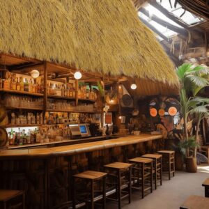 Strzecha SŁOMA SZTUCZNA DACH Dekoracyjna 300x100cm TIKI HUTS Hawajska BAR - miniatura 9