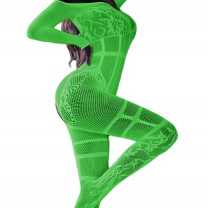 Bodystocking ŚWIECĄCE CIEMNOŚCI Siateczka OTWARTA DZIURĄ w KROKU Kombinezon - miniatura 13