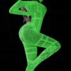 Bodystocking ŚWIECĄCE CIEMNOŚCI Siateczka OTWARTA DZIURĄ w KROKU Kombinezon - miniatura 8
