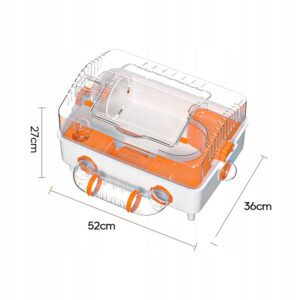 Klatka dla CHOMIKA Z AKCESORIAMI Estetyczna KOŁOWROTEK BUTELKA KOMPLET 52cm - miniatura 3