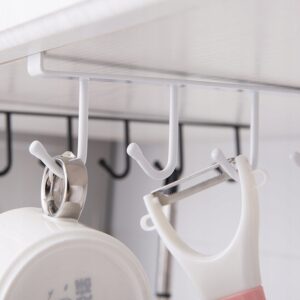 WIESZAK NA KUBKI UBRANIA Metalowy Haczyki BIAŁY - miniatura 8