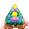 Piramida ORGONIT +LED Lampka PODSTAWA 5cm KRYSZTAŁ KAMIENIE AMULET 5cm HX15 - miniatura 12