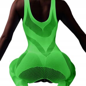 Bodystocking ŚWIECĄCE CIEMNOŚCI Siateczka dziurką SEKSOWNE Uniwersalne FLUO - miniatura 3