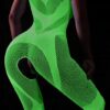 Bodystocking ŚWIECĄCE CIEMNOŚCI Siateczka BIELIZNA KOMBINEZON otwarty krok - miniatura 9