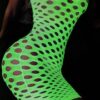 Bodystocking ŚWIECĄCE W CIEMNOŚCI Siateczka z DZIURKĄ Sukienka ODBLASKOWA - miniatura 5