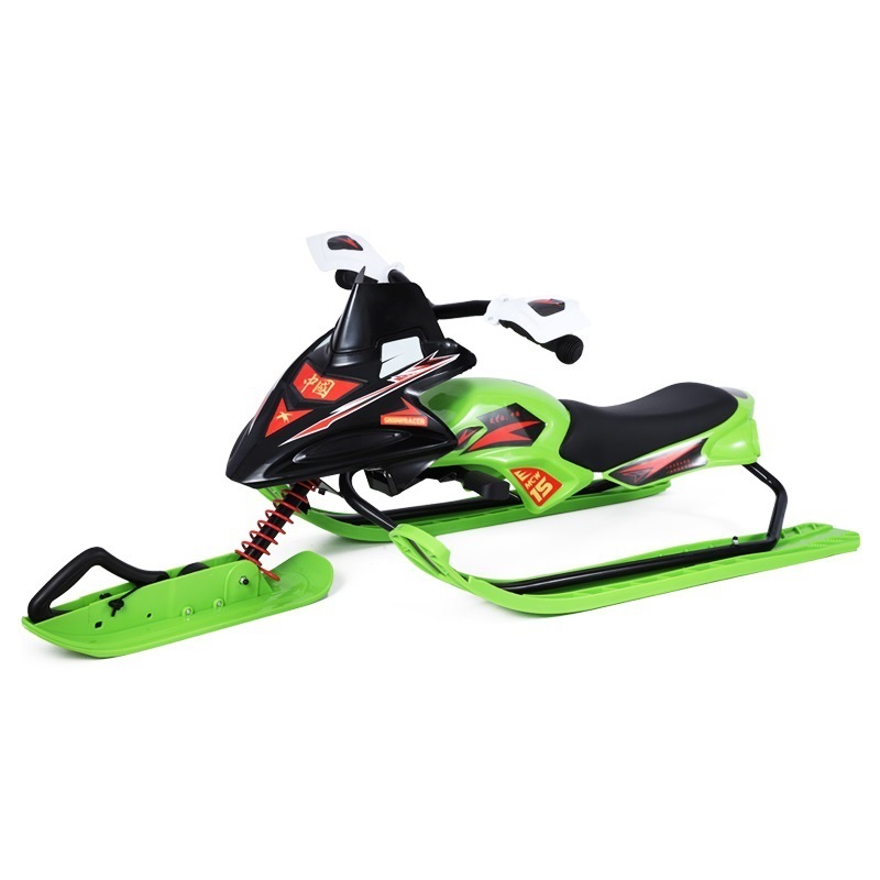Metalowe Nartosanki Skibob Sanki z Kierownicą Amortyzator Hamulec
