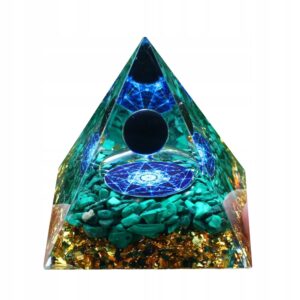 Piramida ORGONIT +LED Lampka PODSTAWA 5cm KRYSZTAŁ KAMIENIE AMULET 5cm HX19 - miniatura 3