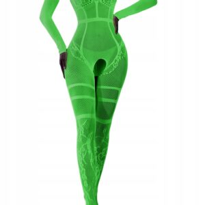 Bodystocking ŚWIECĄCE CIEMNOŚCI Siateczka OTWARTA DZIURĄ w KROKU Kombinezon - miniatura 15