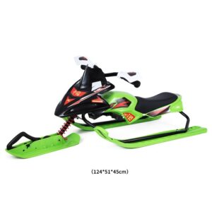Metalowe Nartosanki Skibob Sanki z Kierownicą Amortyzator Hamulec - miniatura 2