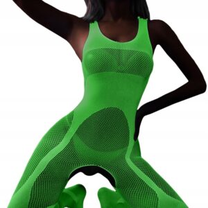 Bodystocking ŚWIECĄCE CIEMNOŚCI Siateczka dziurką SEKSOWNE Uniwersalne FLUO - miniatura 11
