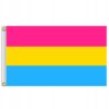 FLAGA TĘCZOWA LGBT DUŻA 90x150cm PANSEKSUALNOŚĆ F2 - miniatura 14
