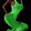 Bodystocking ŚWIECĄCE CIEMNOŚCI Siateczka BIELIZNA KOMBINEZON otwarty krok - miniatura 11