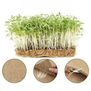 MATA OGRODNICZA KOKOSOWA DO KIEŁKOWANIA TRAWY KIEŁKÓW HYDROPONIKA 50x50cm Microgreens 500g/m2 - miniatura 1