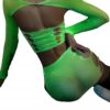 Bodystocking ŚWIECĄCE CIEMNOŚCI Siateczka KOMPLET BIELIZNY Pociągająca PAŃ - miniatura 13