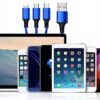 KABEL ŁADOWARKA 3w1 MICRO TYP-C do IPHONE USB-C 5A - miniatura 6