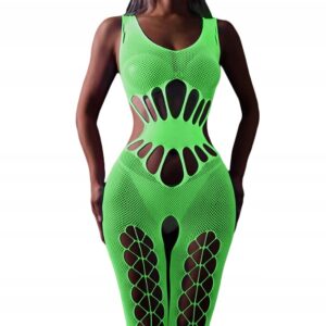Bodystocking ŚWIECĄCE W CIEMNOŚCI Siateczka z DZIURKĄ Seksowne UNIWERSALNE - miniatura 9