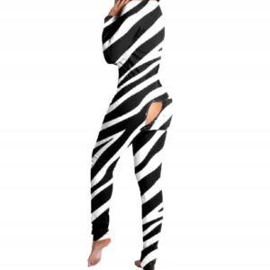 PIŻAMA DAMSKA Rozpinana z Klapką ZEBRA 201 r.M - miniatura 7