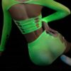 Bodystocking ŚWIECĄCE CIEMNOŚCI Siateczka KOMPLET BIELIZNY Pociągająca PAŃ - miniatura 9