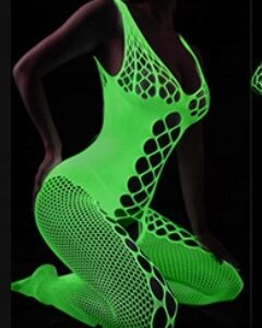 Bodystocking ŚWIECĄCE W CIEMNOŚCI Siateczka z DZIURKĄ Rozmiar UNIWERSALNY - miniatura 9