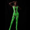 Bodystocking ŚWIECĄCE CIEMNOŚCI Siatka KORONKA BIELIZNA DAMSKA Kombinezon - miniatura 5