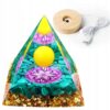 Piramida ORGONIT +LED Lampka PODSTAWA 5cm KRYSZTAŁ KAMIENIE AMULET 5cm HX15 - miniatura 1