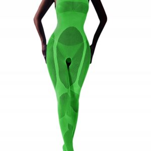 Bodystocking ŚWIECĄCE CIEMNOŚCI Siateczka dziurką SEKSOWNE Uniwersalne FLUO - miniatura 4