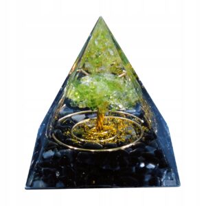 Piramida ORGONIT +LED Lampka PODSTAWA 5cm KRYSZTAŁ KAMIENIE AMULET 5cm HX14 - miniatura 11