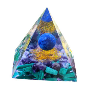 Piramida ORGONIT +LED Lampka PODSTAWA 5cm KRYSZTAŁ KAMIENIE AMULET 5cm HX21 - miniatura 13