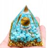 Piramida ORGONIT +LED Lampka PODSTAWA 5cm KRYSZTAŁ KAMIENIE AMULET 5cm HX11 - miniatura 2