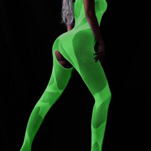 Bodystocking ŚWIECĄCE CIEMNOŚCI Siateczka dziurką SEKSOWNE Uniwersalne FLUO - miniatura 10