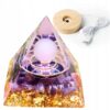 Piramida ORGONIT +LED Lampka PODSTAWA 5cm KRYSZTAŁ KAMIENIE AMULET 5cm HX08 - miniatura 1