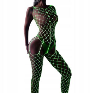 Bodystocking ŚWIECĄCE W CIEMNOŚCI Siateczka SEKSOWNA Uniwersalna BIELIZNA - miniatura 12