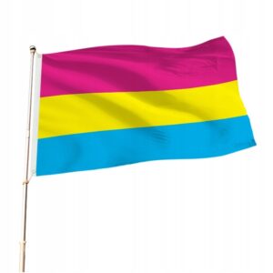 FLAGA TĘCZOWA LGBT DUŻA 90x150cm PANSEKSUALNOŚĆ F2 - miniatura 16