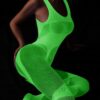 Bodystocking ŚWIECĄCE CIEMNOŚCI Siateczka dziurką SEKSOWNE Uniwersalne FLUO - miniatura 8
