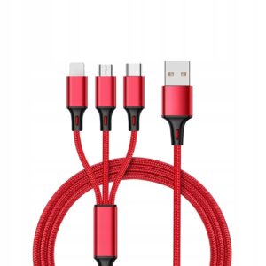 KABEL ŁADOWARKA 3w1 MICRO TYP-C do IPHONE USB-C 5A - miniatura 2
