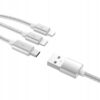 KABEL ŁADOWARKA 3w1 1.2m TYP-C Lightning USB-C 5A - miniatura 2
