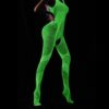 Bodystocking ŚWIECĄCE CIEMNOŚCI Siateczka dziurką SEKSOWNE Uniwersalne FLUO - miniatura 6