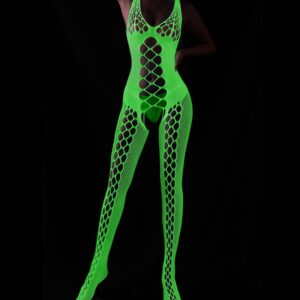 Bodystocking ŚWIECĄCE W CIEMNOŚCI Siateczka z DZIURKĄ Rozmiar UNIWERSALNY - miniatura 15
